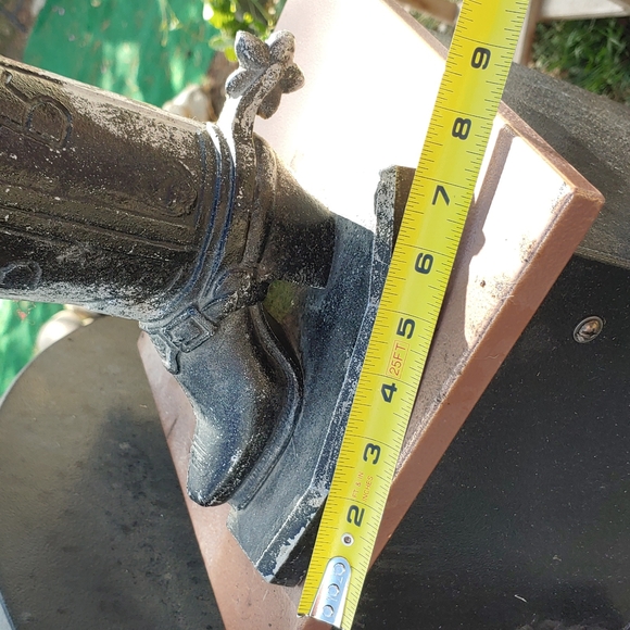 Door Stop Antique Branded Cowboy Boot Cast Iron - Picture 5 of 9